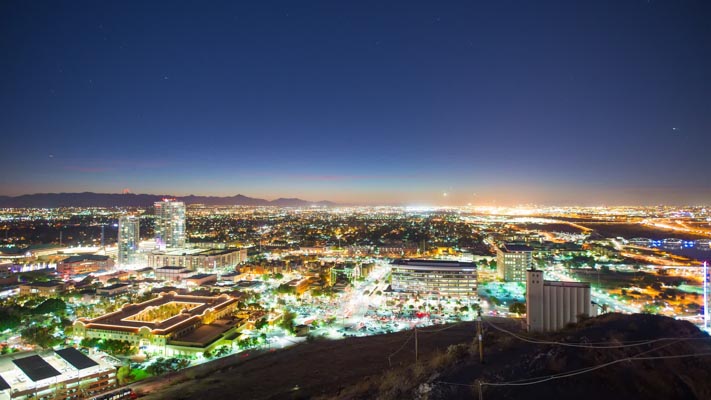 Arizona - Phoenix - Tempe Butte - West View