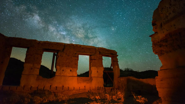 Arizona - Swansea Ghost Town - Night Timelapse