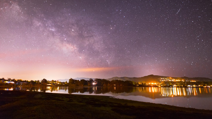 Baywood Park - Lights of Los Osos and the Milky Way - 2 Hour Timelapse