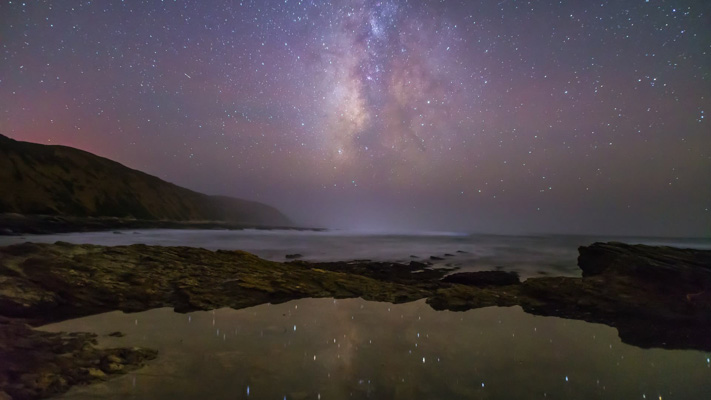 California - Montana de Oro SP - Tidepools an Milky Way