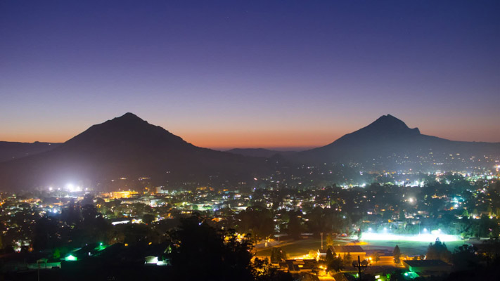 California - San Luis Obispo in Twilight