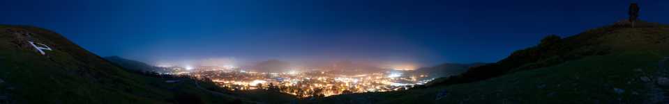 California - Cal Poly Campus - The P on Poly Canyon Nightscape 360