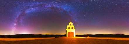 California - Shandon Chapel Hill and the Night Sky - 360