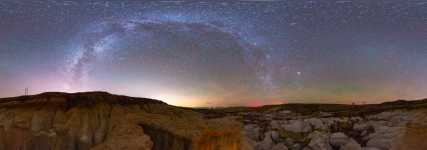 Colorado - Paint Mine Nightscape and Lights of Denver - 360
