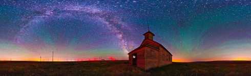 Washington - Dot Schoolhouse - Bickleton HWY - and the Milky Way Starscape - 360