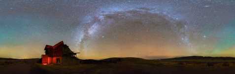 Idaho - Humphrey Schoolhouse Under the Milky Way - 360