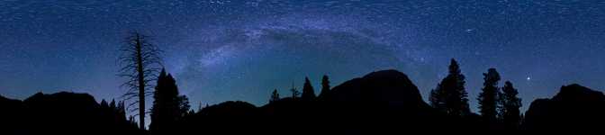 California - Kings Canyon NP - Starscape at Zumwalt Meadows 360