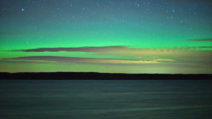 Montana - Aurora Appears Over Duck Lake