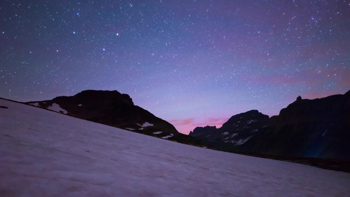 Montana - Glacier National Park - Logan Pass at Night