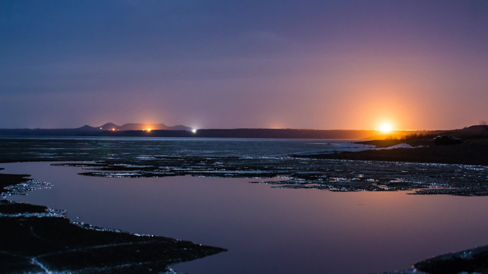 North Dakota - Ice Over Lake Sakakawea