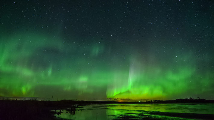 North Dakota - Aurora on a Windy Night - 3 Hour Timelapse