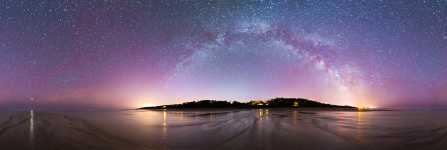 Oregon - Driftwood Beach Starscape - 360