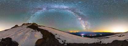 Oregon - Hood from the Zigzag Glacier and the Lights of Portland - 360