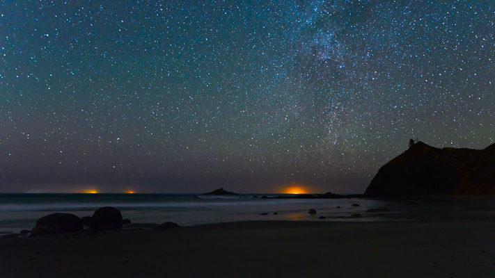 Oregon - Roads End Beach - Ocean Night Timelapse