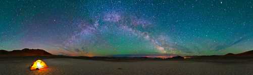 Oregon - Steens Mountain and the Milky Way - Cowboy Camp in the Alvord Desert - 360